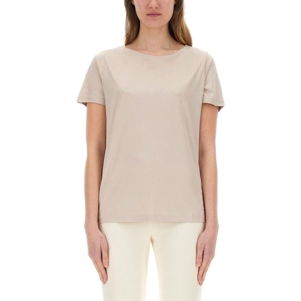 FAY Women's Cotton Boat Neck T-Shirt Women WHITE T-Shirts & Tops